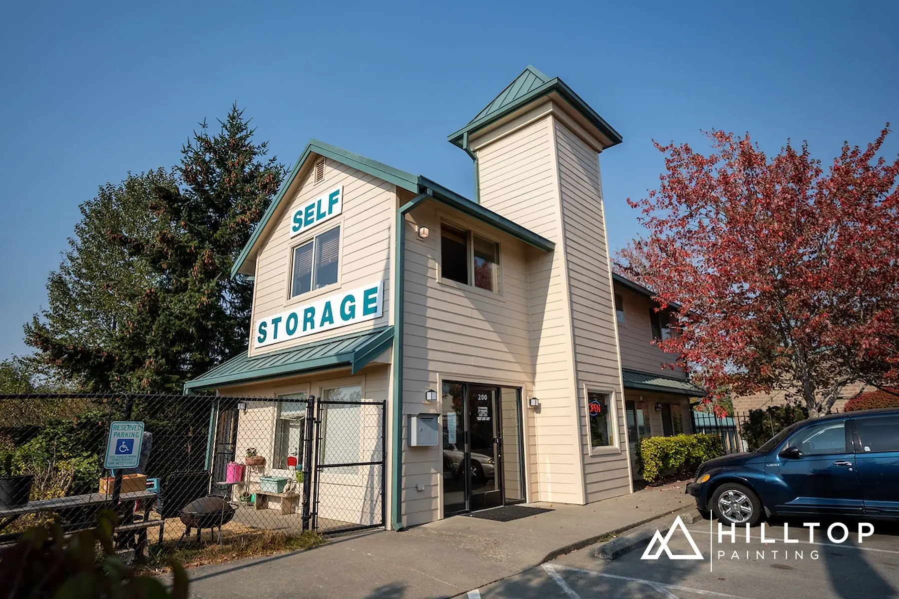 Cordata Self Storage — the Office Tower & Facility Face, Repainted in Two Colors — photo 5