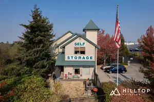 Cordata Self Storage — the Office Tower & Facility Face, Repainted in Two Colors — Bellingham, WA 98226
