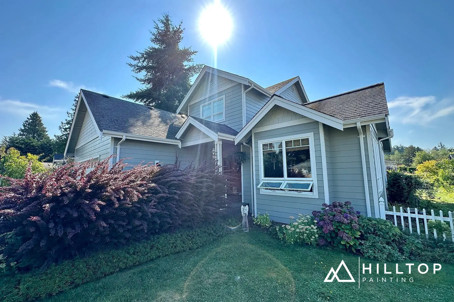 A Blaine Two-Story in Fresh Gray-Blue, Garden Untouched — Blaine, WA 98230