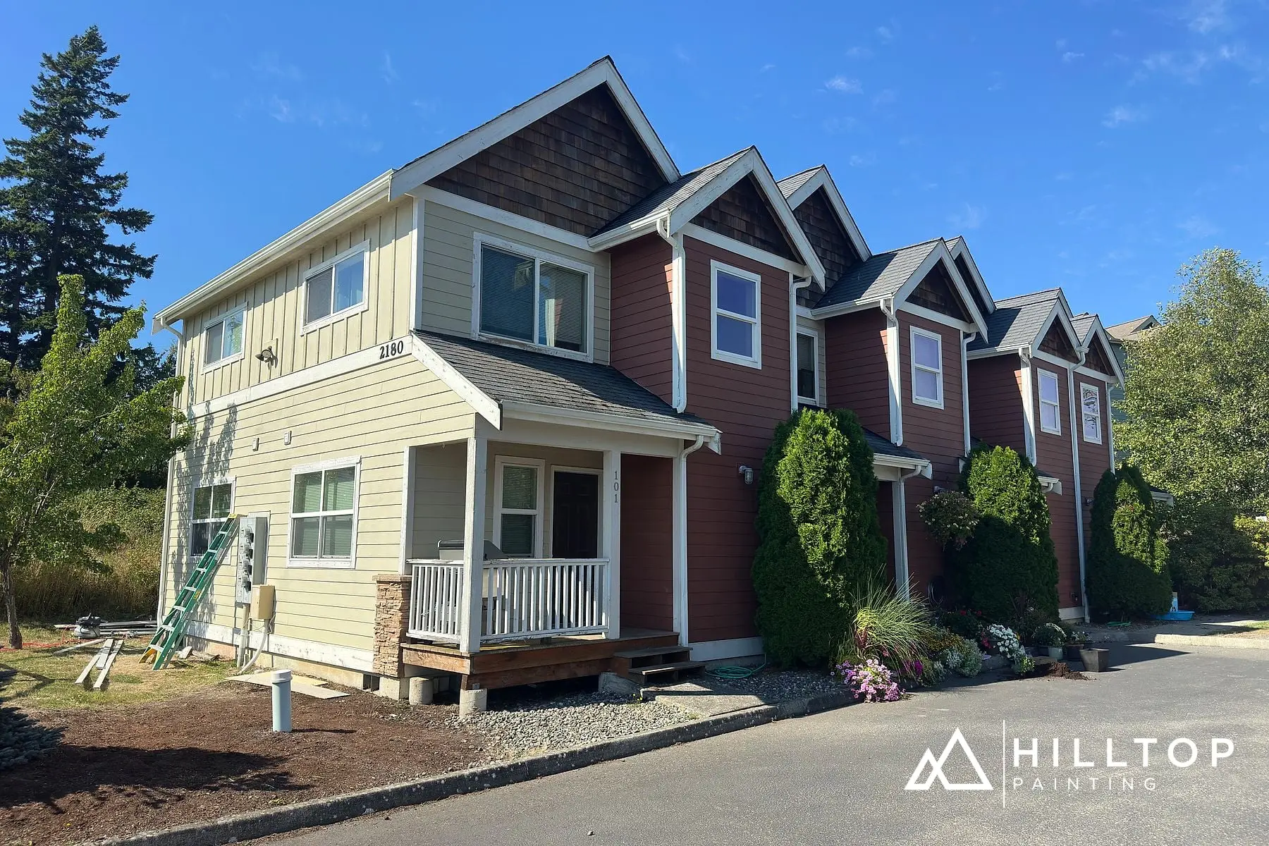 Before: Four Townhomes, One Clean Scheme — a Ferndale Multi-Family Repaint