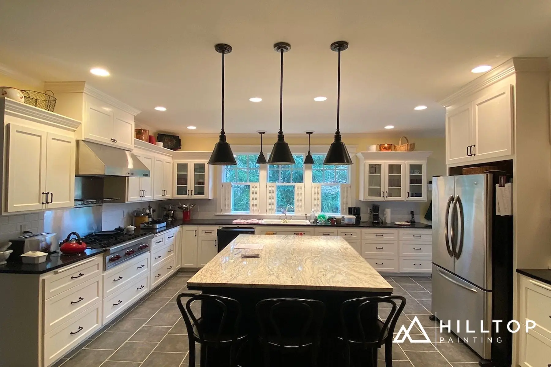 A White Farmhouse Kitchen & Its Matching Bath — Early Bellingham Cabinet Work That Still Holds Up — photo 1