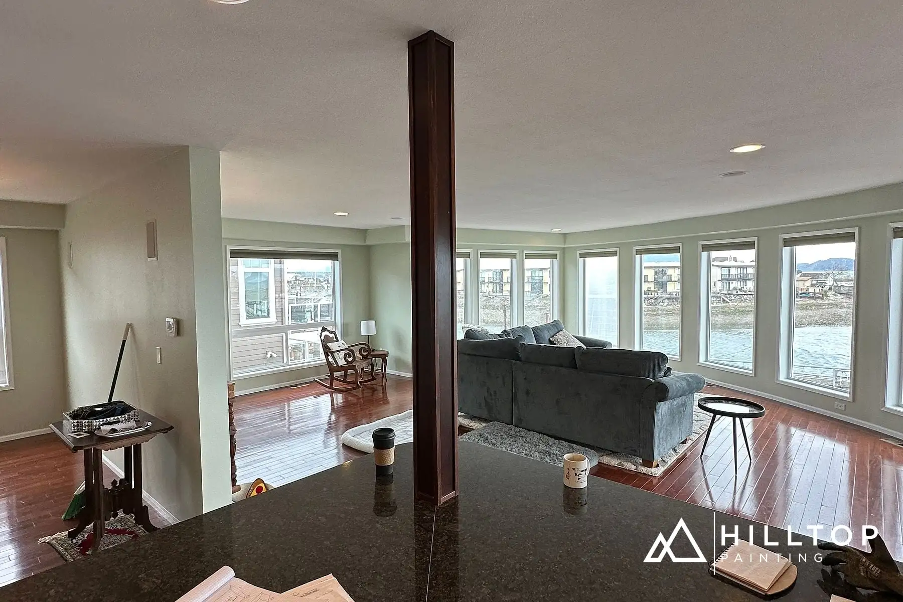 A Sandy Point Waterfront Great Room — Walls, Ceilings & Trim for a Repeat Client