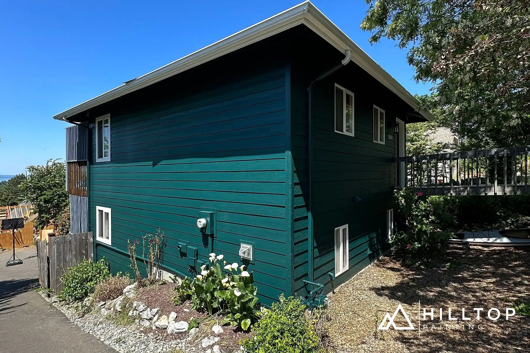 Deep Cascades SW 7623 with a Black Magic Door — Bold Done Right in Bellingham