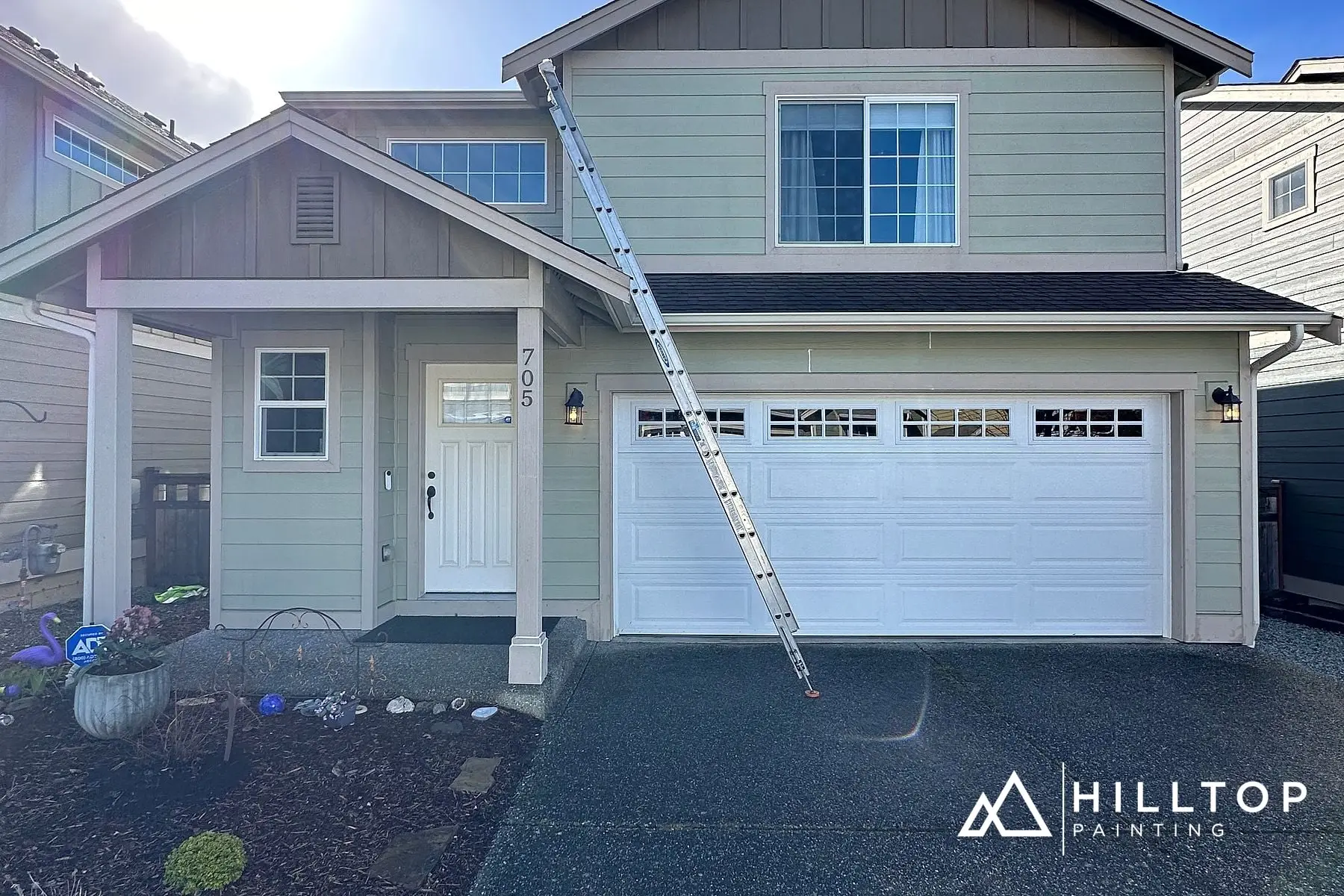 Before: Shiitake SW 9173 Below, Rainstorm Above — a Two-Tone Bellingham Two-Story