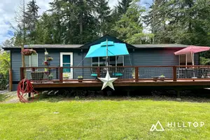 Outerspace SW 6251 & a Calypso Door on a Birch Bay-Area Cabin — Blaine, WA 98230