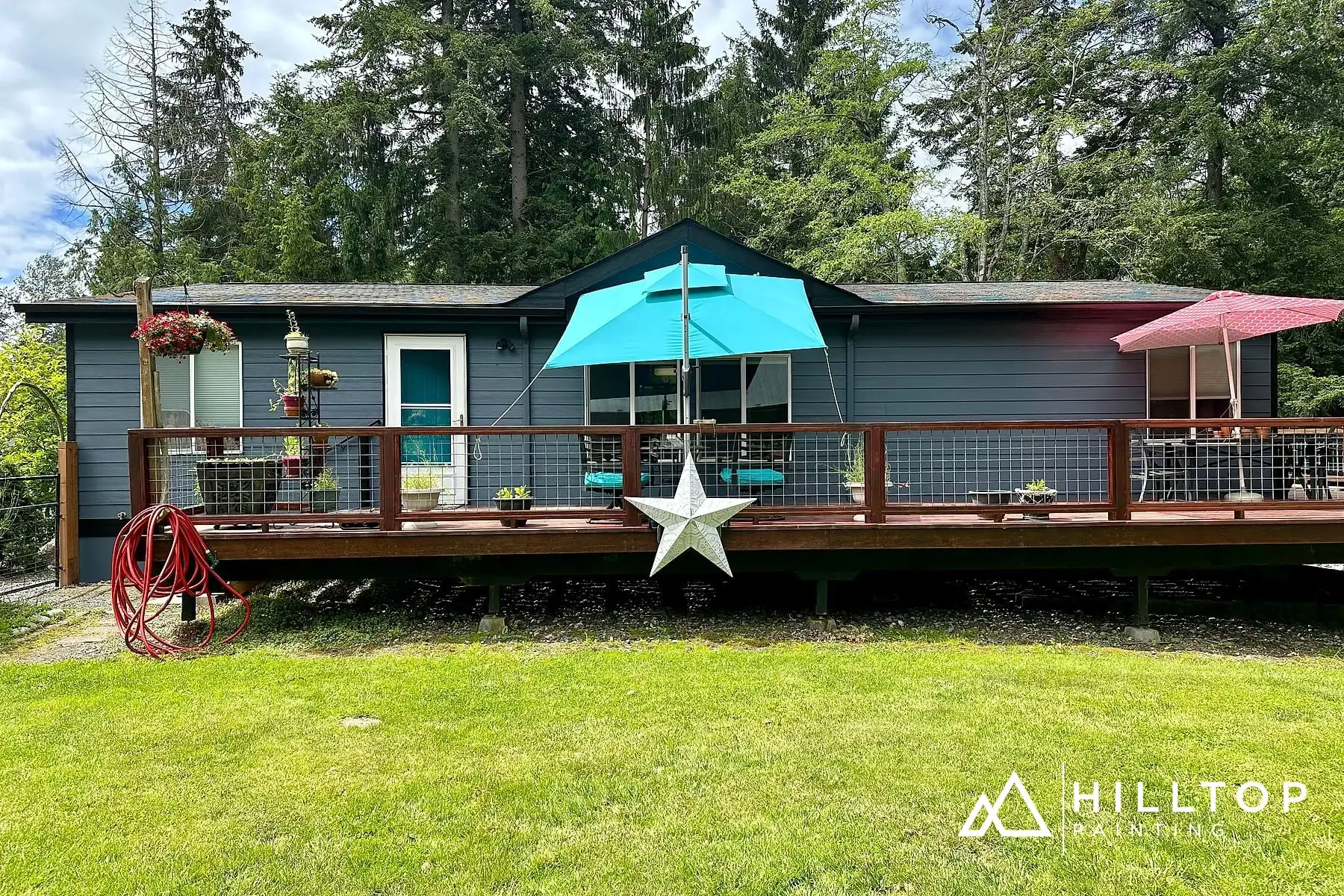 Outerspace SW 6251 & a Calypso Door on a Birch Bay-Area Cabin