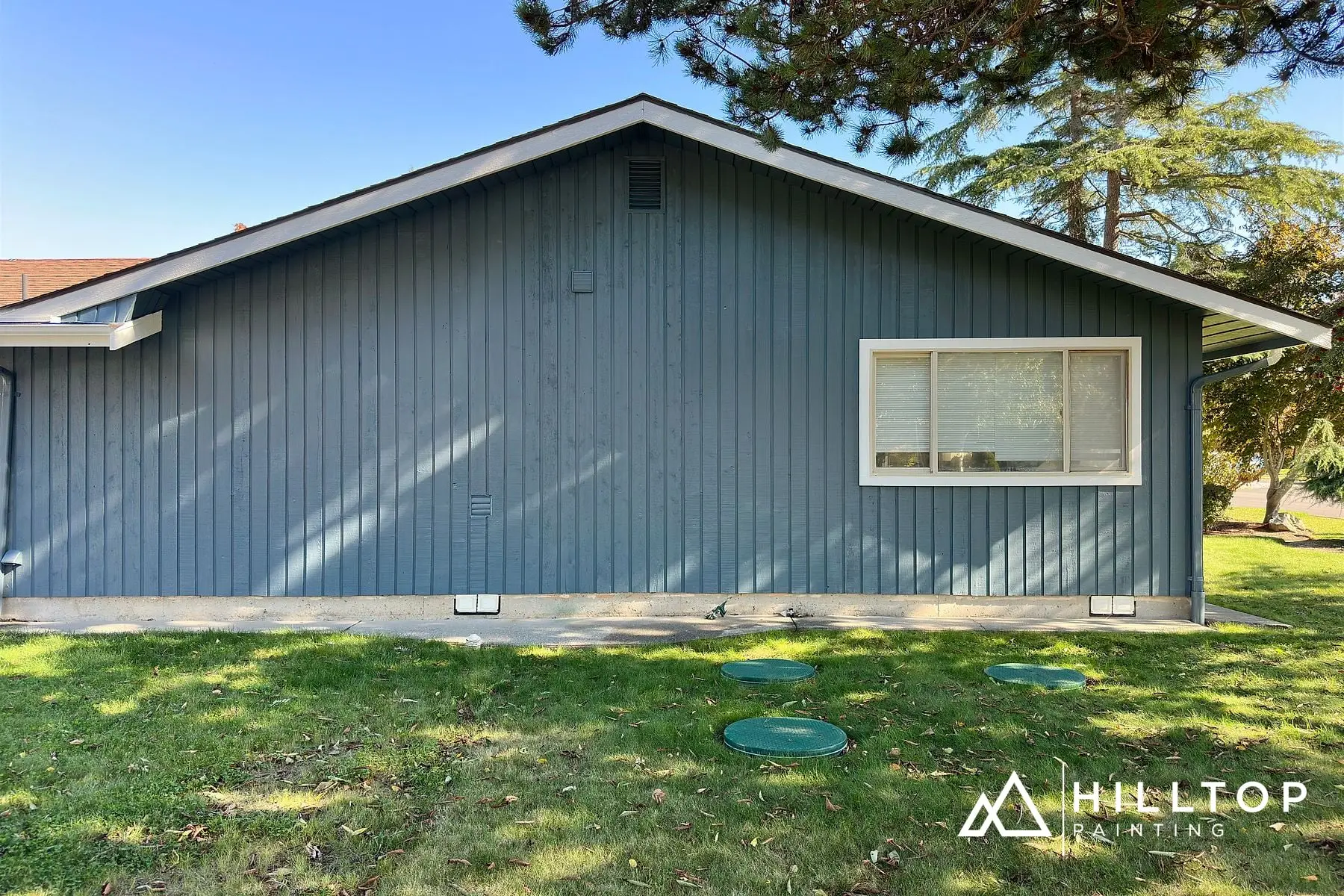 After: Patched Cedar to Slate Tile SW 7624 — a Bellingham Rambler Made Whole