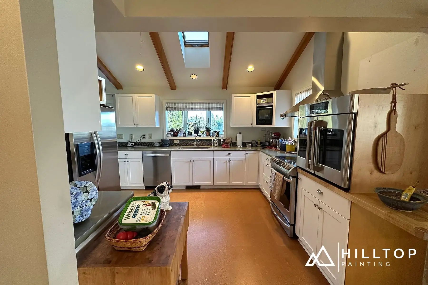 Snowbound & Cotton — 48 Cabinet Doors Brightened in a Ferndale Kitchen