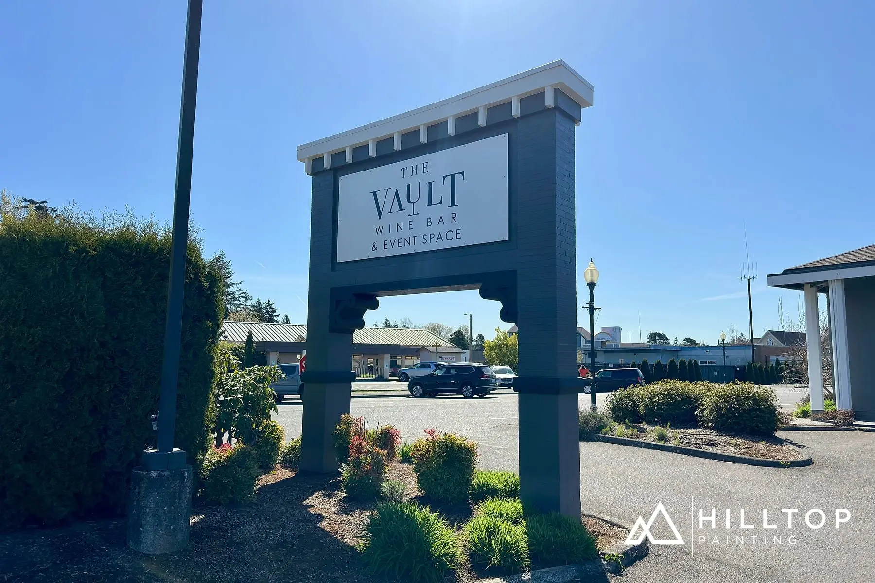 The Vault Wine Bar, Blaine — Full Repaint, Bondo Repair & a Fresh Sign — photo 7