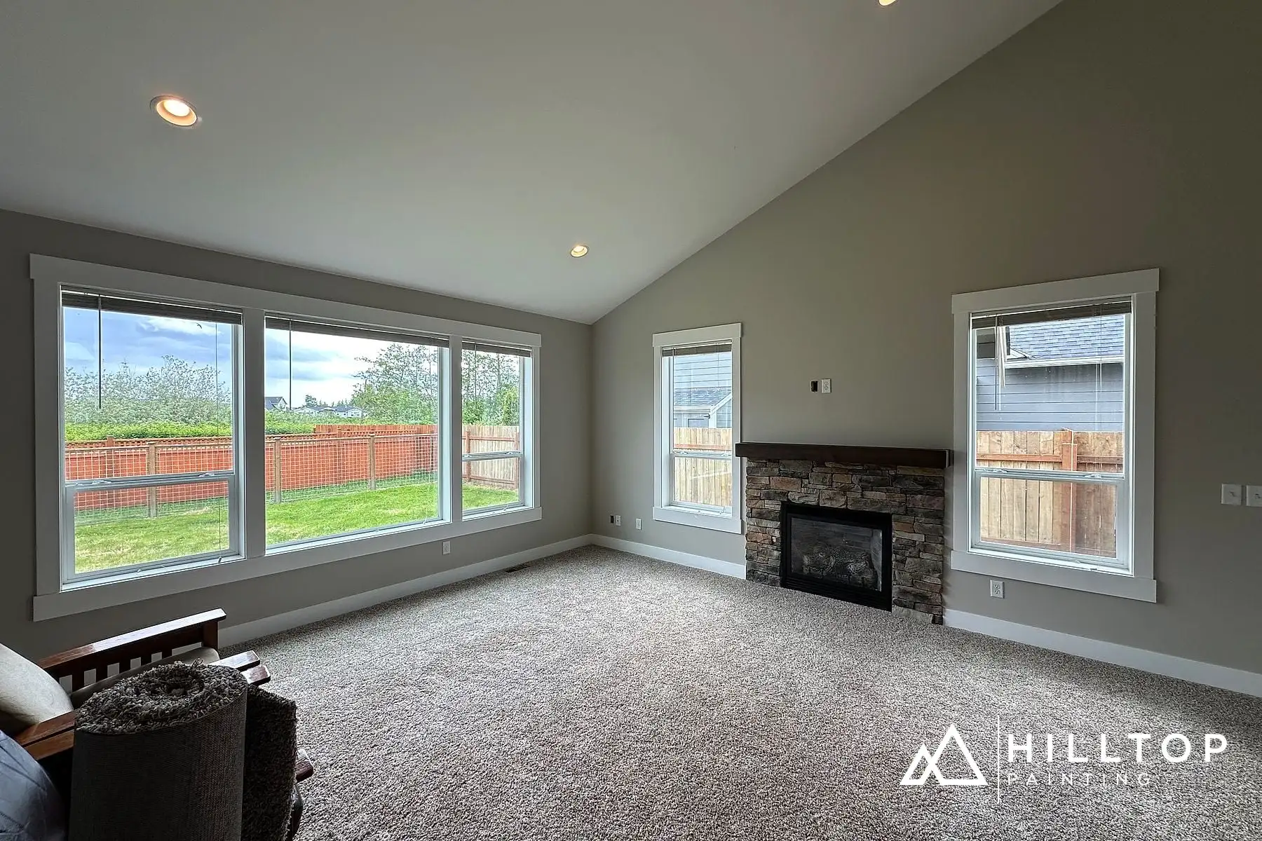 Worldly Gray SW 7043 Interior Repaint in a Vaulted Ferndale Home