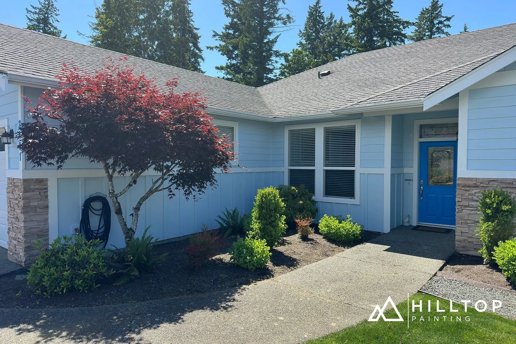 Moonmist SW 9144 with a Dynamic Blue Door — a Bellingham Rambler Lightens Up — photo 3