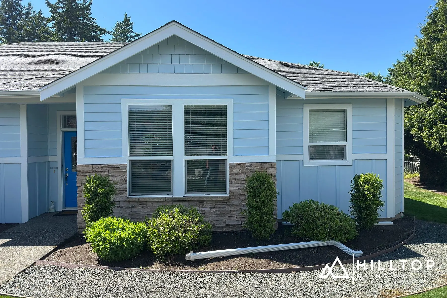 Moonmist SW 9144 with a Dynamic Blue Door — a Bellingham Rambler Lightens Up — photo 4