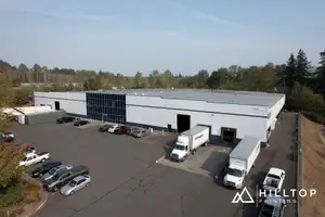 The LKQ Warehouse off Bakerview — a Boom-Lift Repaint in Two Colors — Bellingham, WA 98226